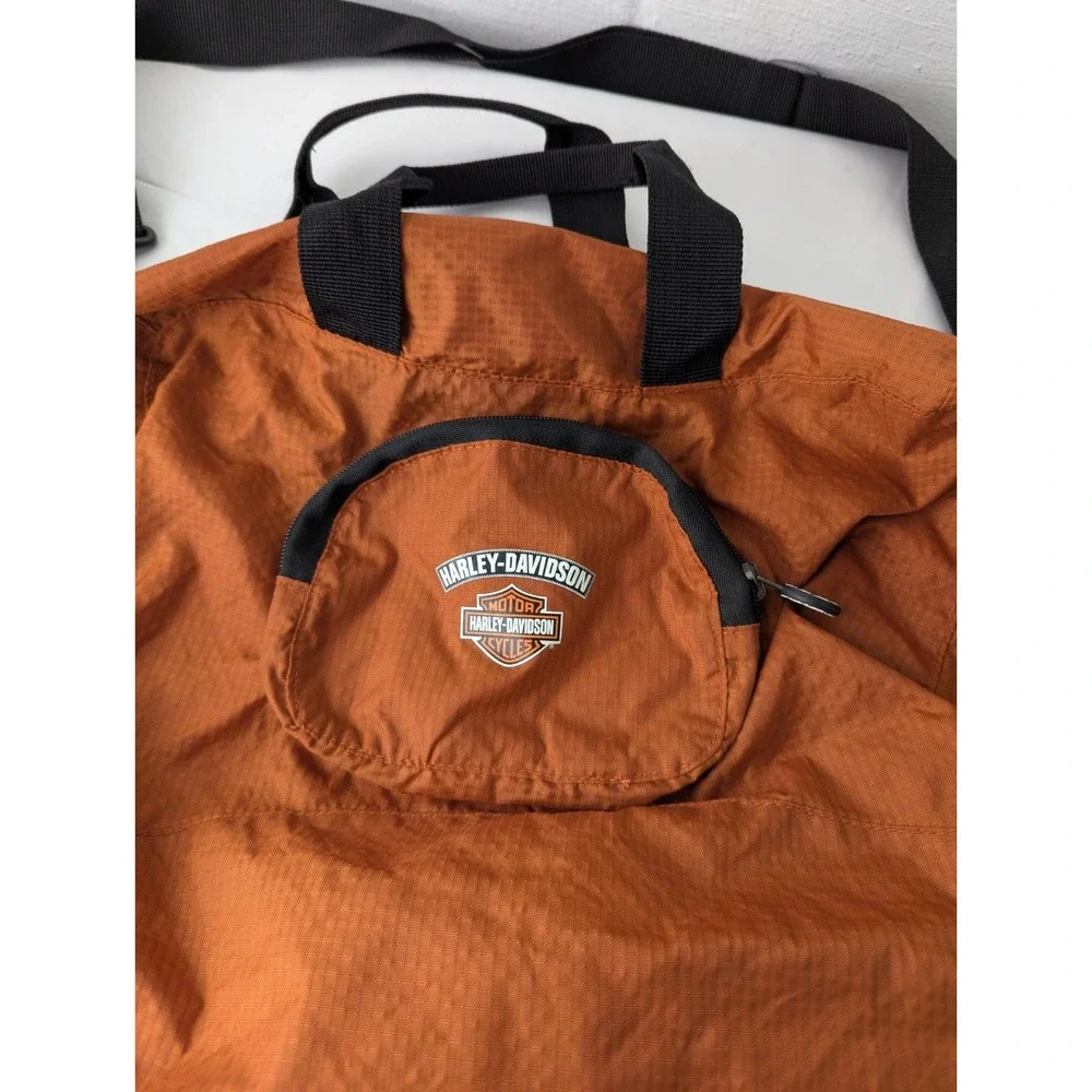 Harley Davidson‎ Orange Packable Nylon Duffel Bag